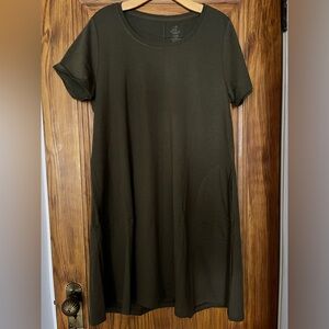 NWT Woolx Georgie Olive Leaf Merino Wool Blend Swing Travel Dress